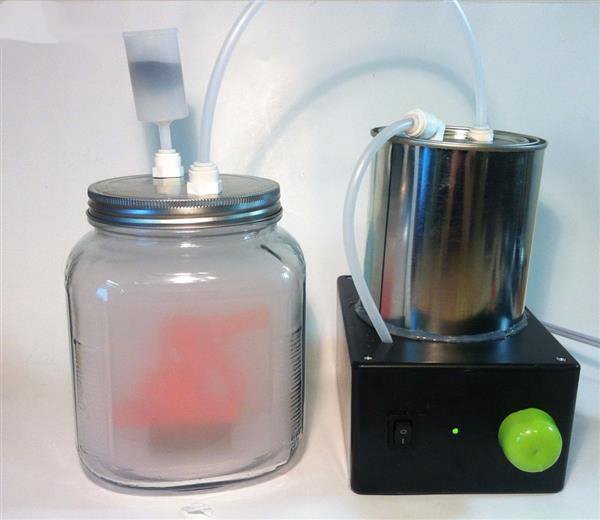 創(chuàng)客用超聲波霧化丙酮來為3D打印對象拋光 3D打印拋光,3D打印后續(xù)處理,3D打印技巧,什么是超聲波