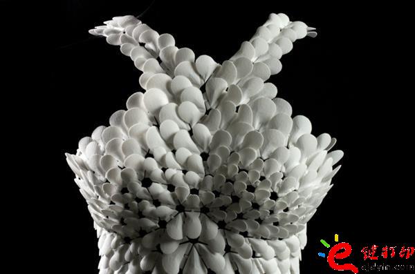 3d打印服裝 升級2.0版3D打印Kinematic Petals連衣裙誕生_3D打印服務(wù)公司