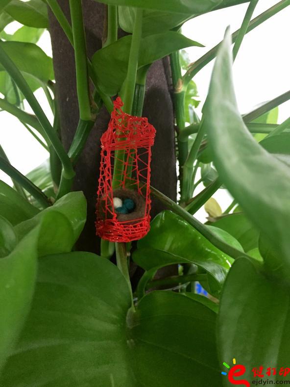 [內(nèi)附美圖]第一次3D打印筆DIY作品之毛氈鳥巢