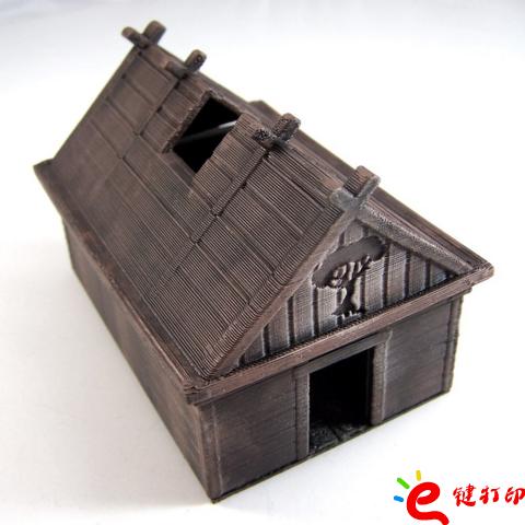 復(fù)古風(fēng)的金屬質(zhì)感3D打印VIKING房子欣賞 很像巧克力(帶下載地址)