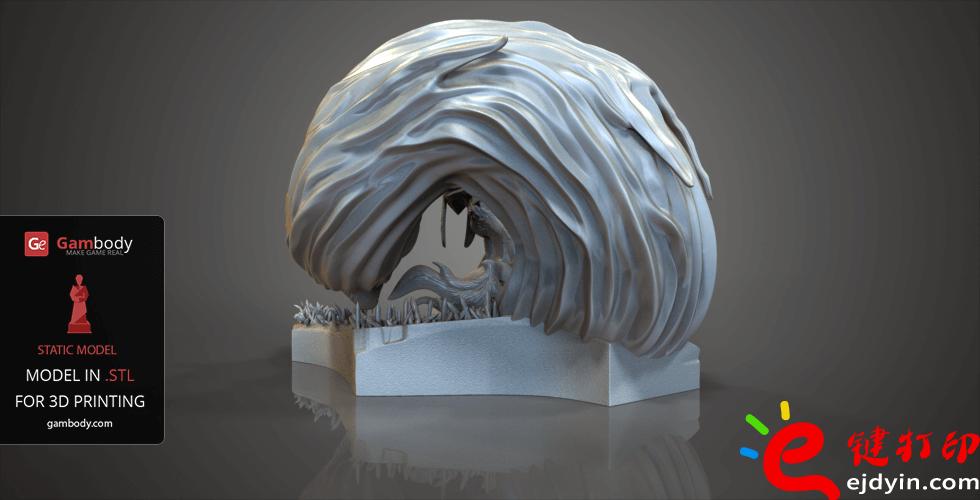 [超精致多圖]3D打印精致游戲動漫人物模型手板作品欣賞(帶下載地址)